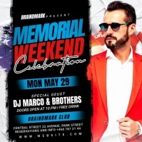 Memorial Day weekend party Message Instagram template