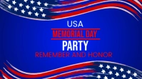 Memorial Day weekend party Цифровой дисплей (16 : 9) template