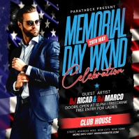 Memorial day weekend party flyer design Iphosti le-Instagram template