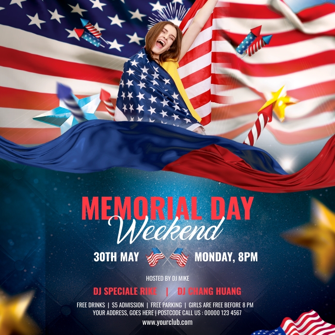 Copy of Memorial Day Weekend Party Instagram Post | PosterMyWall