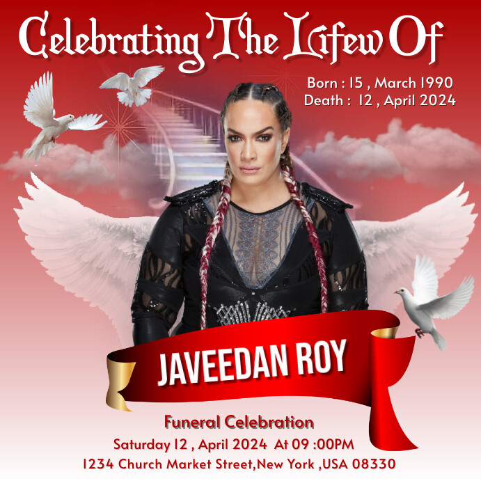 Memorial Flyer Announcement for instagram template