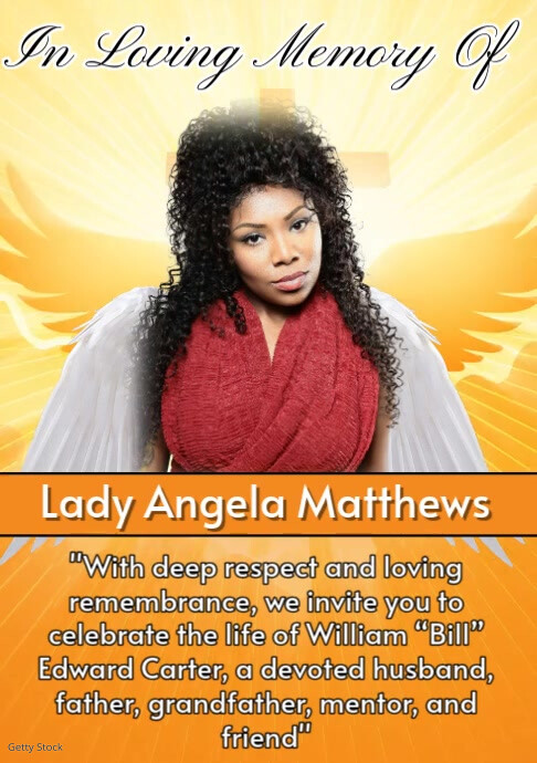 Memorial Funeral Announcement Flyer, Funeral A5 template