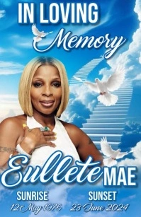 Memorial Funeral Announcement Flyer, Funeral Tabloid template