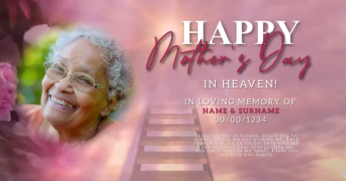 Memorial mother's day Facebook Video template