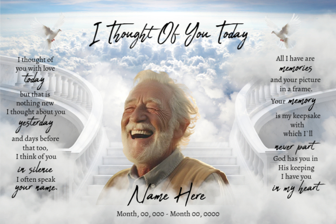 Poem Label Memorial Poem Plaque Landscape In Loving Memory Poem Template ...