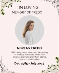 Memorial Poster Instagram Portrait template