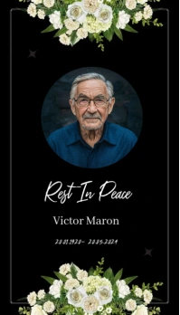 Memorial poster Business Card template