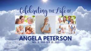 Memorial Service Photo Collage Digital Displa Digitalt display (16:9) template