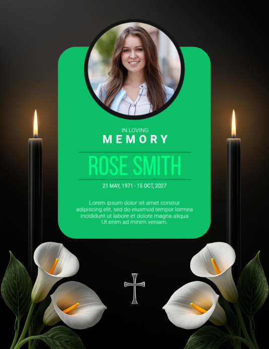 Memorial Tribute Wish Message Template | PosterMyWall