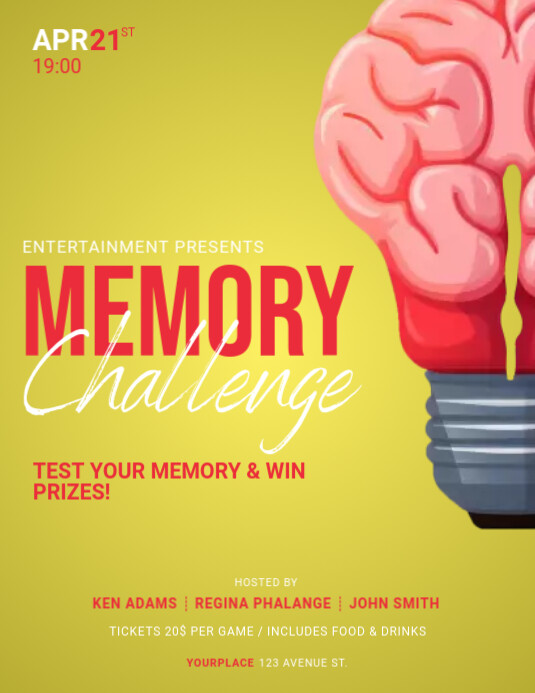 Memory contest flyer template | PosterMyWall
