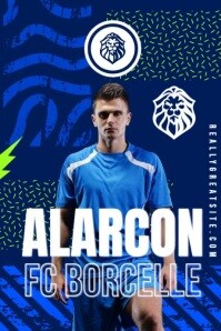 Memphis Grunge Soccer Player Instagram Post Poster template