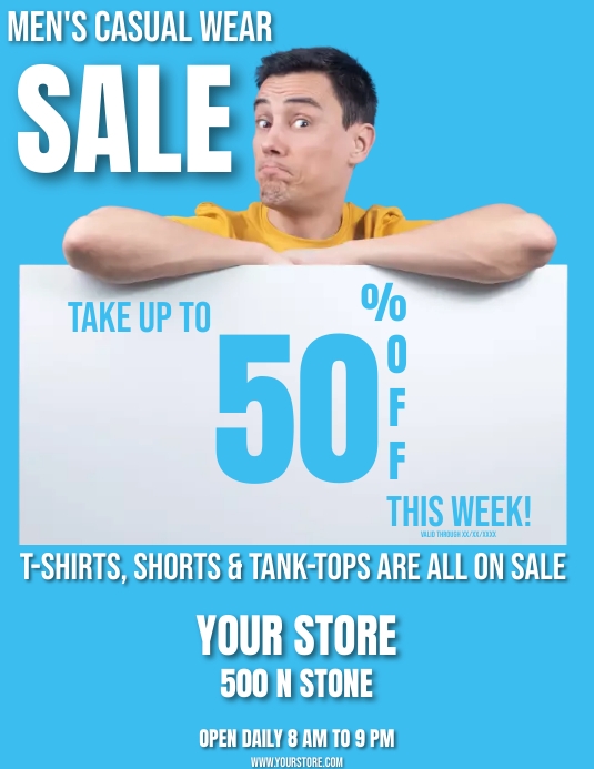 MEN'S CLOTHING SALE FLYER Iflaya (Incwadi ye-US) template