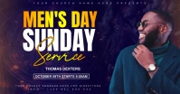 Men's Day Sunday service Facebook Shared Image template