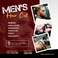 Men's Hair Salon Ad Message Instagram template