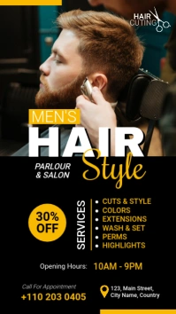 Men's Hair Salon Template Instagram-Story