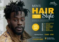 Men's Hair Salon Template Postcard