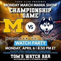Men's National Basketball Championship Game Watch Party Instagram Post template