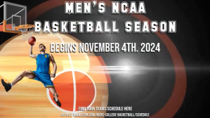 MEN'S NCAA BASKETBALL TEAM SEASON SCHEDULE Digitalt display (16:9) template
