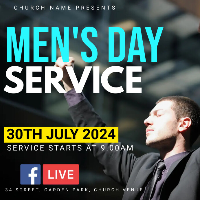 Men's celebration Template | PosterMyWall