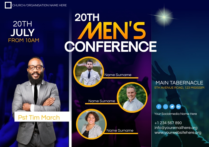 men's conference Template | PosterMyWall