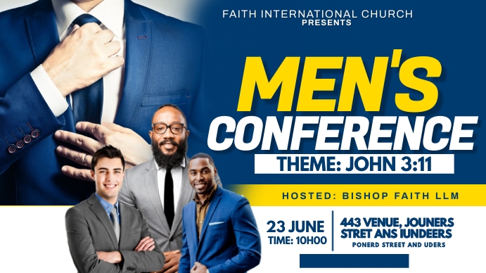 Men's conference Apresentação (16:9) template