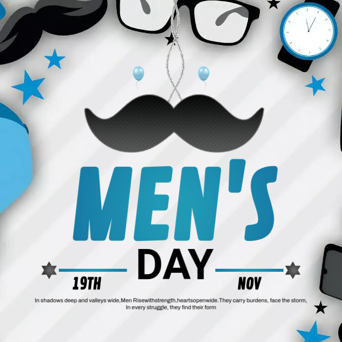 Men's Day Celebration Template | PosterMyWall