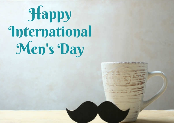 men's day Postcard template