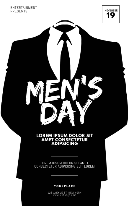 Copy of Men's Day Flyer Design Template | PosterMyWall