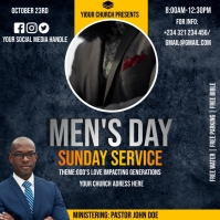 men's day sunday service Template | PosterMyWall