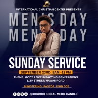 men's day sunday service Template | PosterMyWall