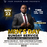 men's day sunday service Template | PosterMyWall