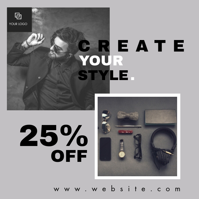 men's fashion advertisement instagram post Template PosterMyWall