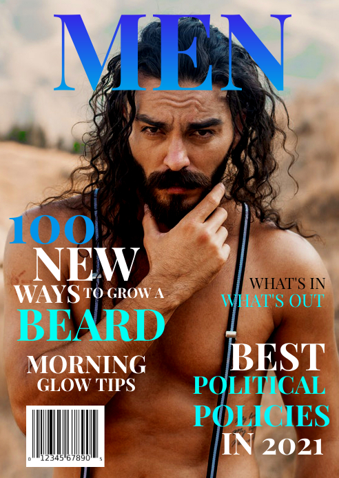 Fashion Magazine Cover Design For Men