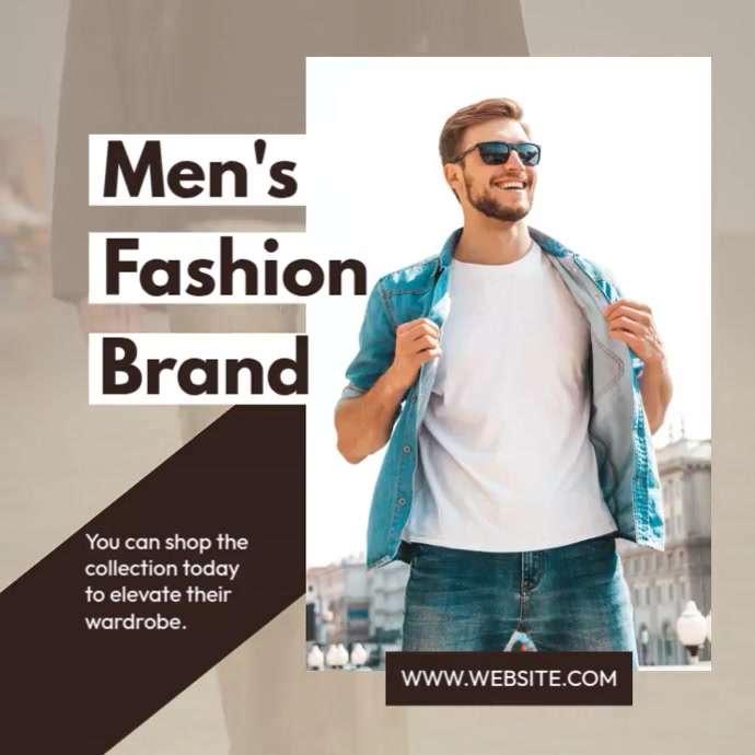 Men's Fashion Brand Template | PosterMyWall