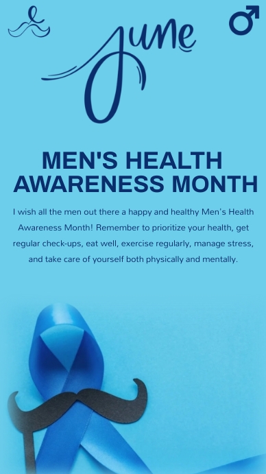Men's health awareness month. Template | PosterMyWall