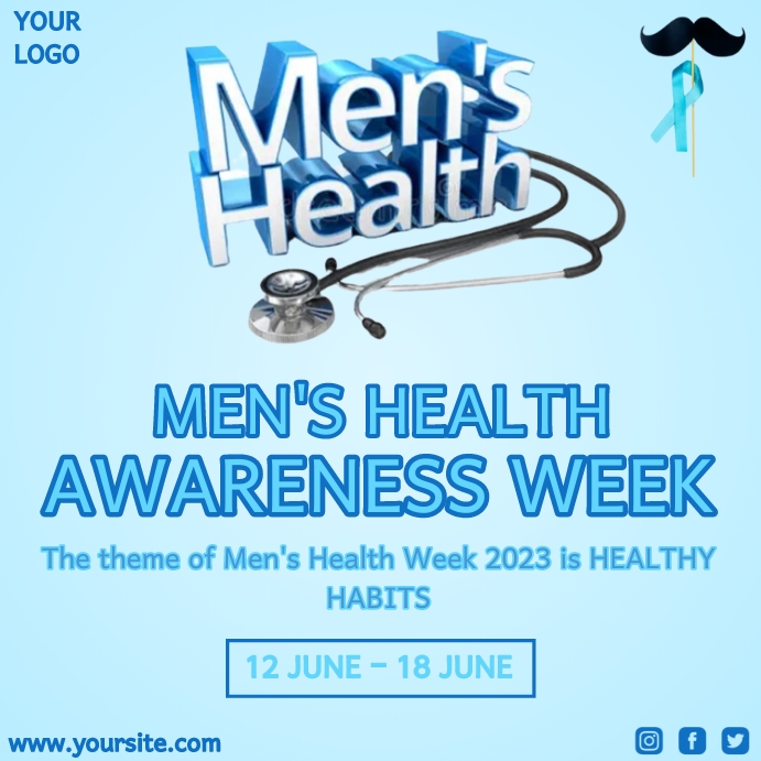 Copy of Men's health awareness week Instagram post. | PosterMyWall