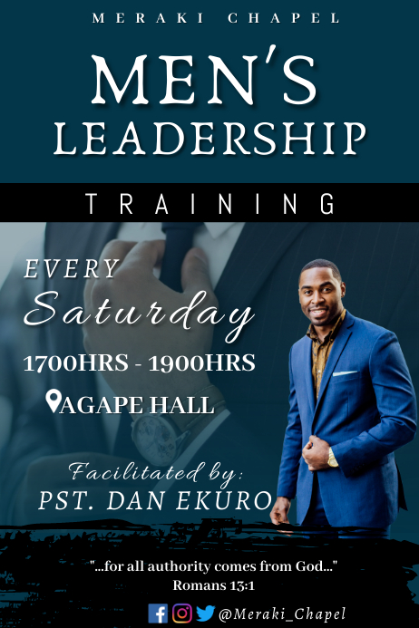Men's Leadership Training Template | PosterMyWall
