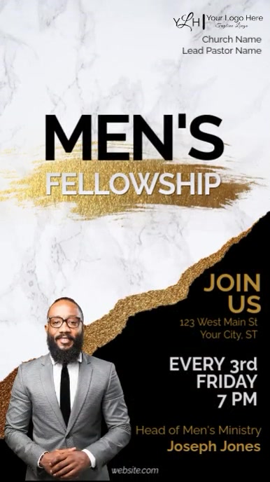 Men's ministry flyer reminder Instagram Story template