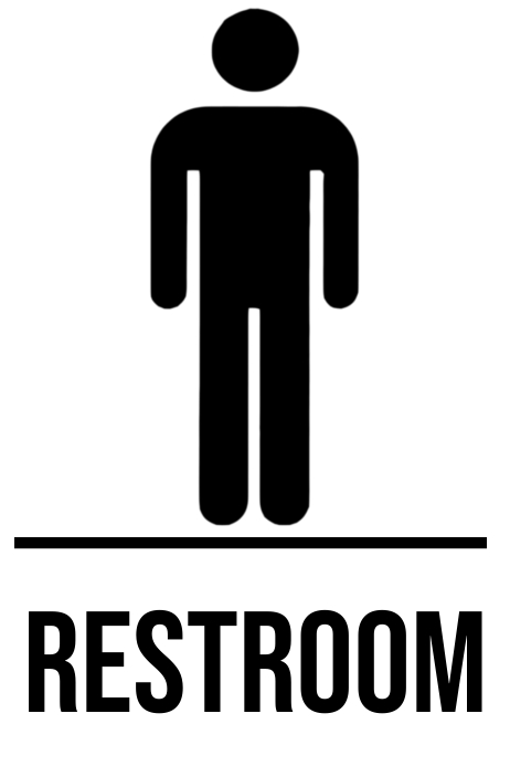 Restroom Header Men's Restroom Here WC Template | PosterMyWall