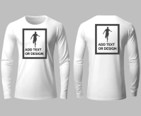 Men's round neck long sleeve mockup template Medium Rectangle