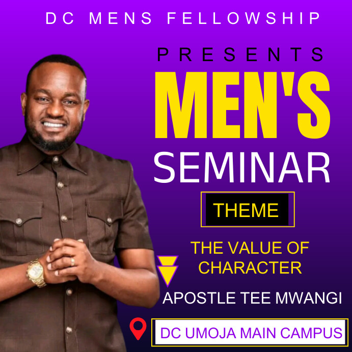 men's seminar flyer Instagram 帖子 template