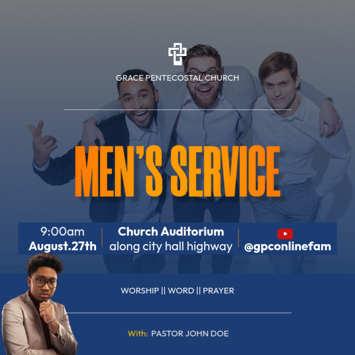 Men's service Template | PosterMyWall