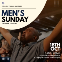 men's sunday church service flyer template | PosterMyWall