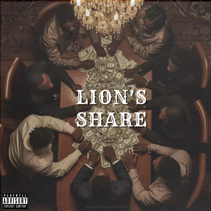 Copy of men at table with money rap Album Cover | PosterMyWall