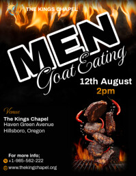 Men Barbeque Party Ad Flyer template