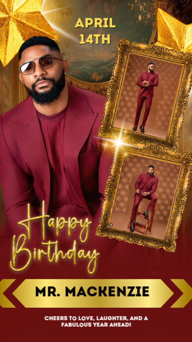 Plantilla de Men birthday flyer design | PosterMyWall