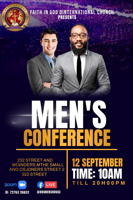 men conference Template | PosterMyWall