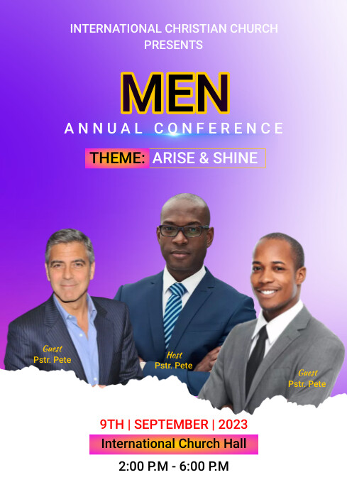 Men Conference Template | PosterMyWall