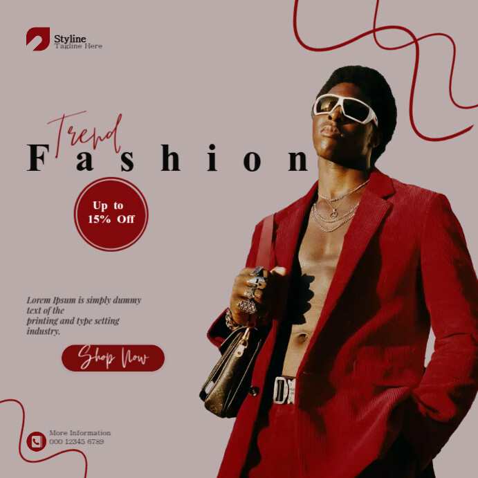 Men Advertisement Using Colour Men Fashion Wear Ads Template | PosterMyWall