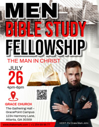 Men Fellowship Bible Study Flyer template